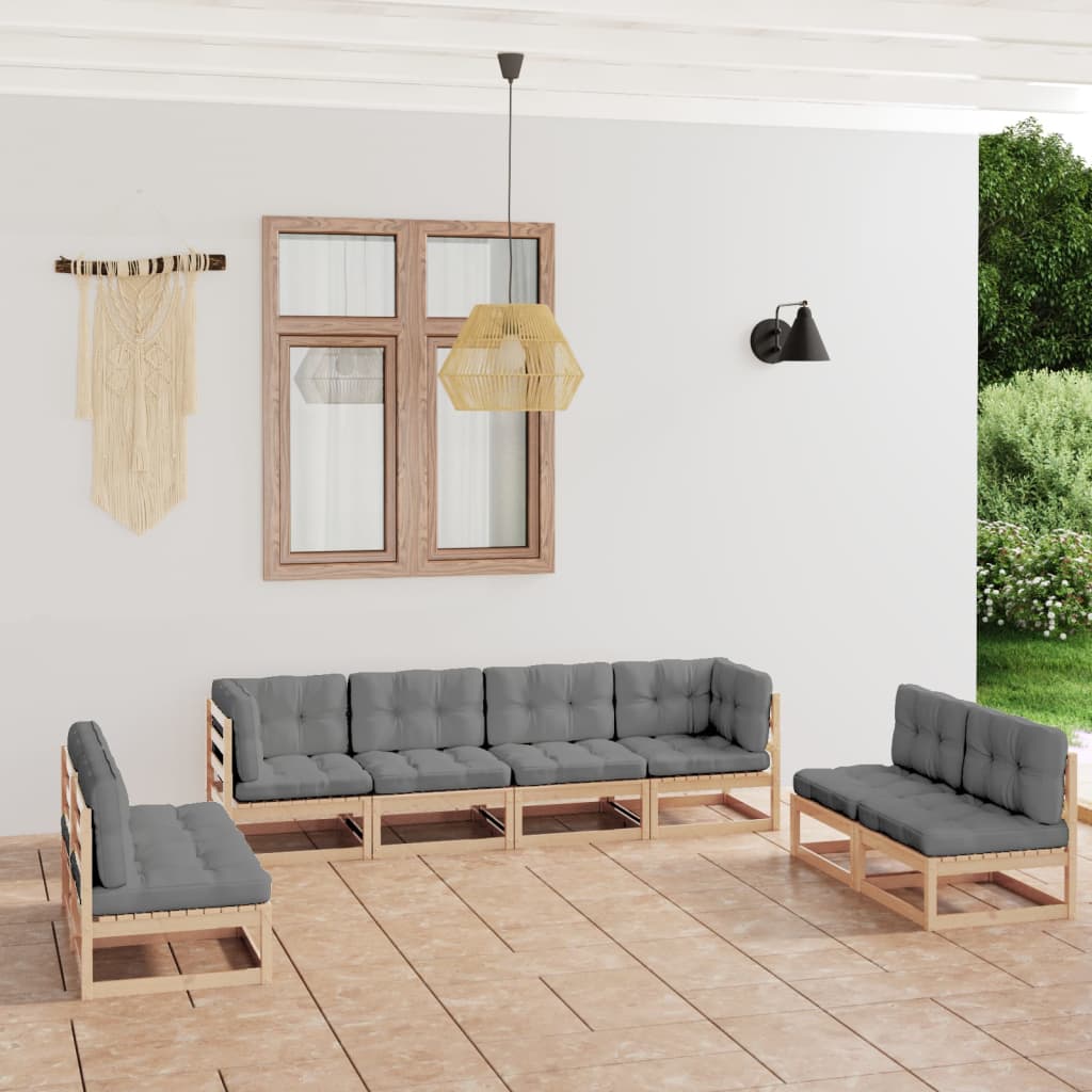 8720286475829_m_en_hd_1 vidaXL 8 Piece Garden Lounge Set with Cushions Solid Pinewood - Image 1