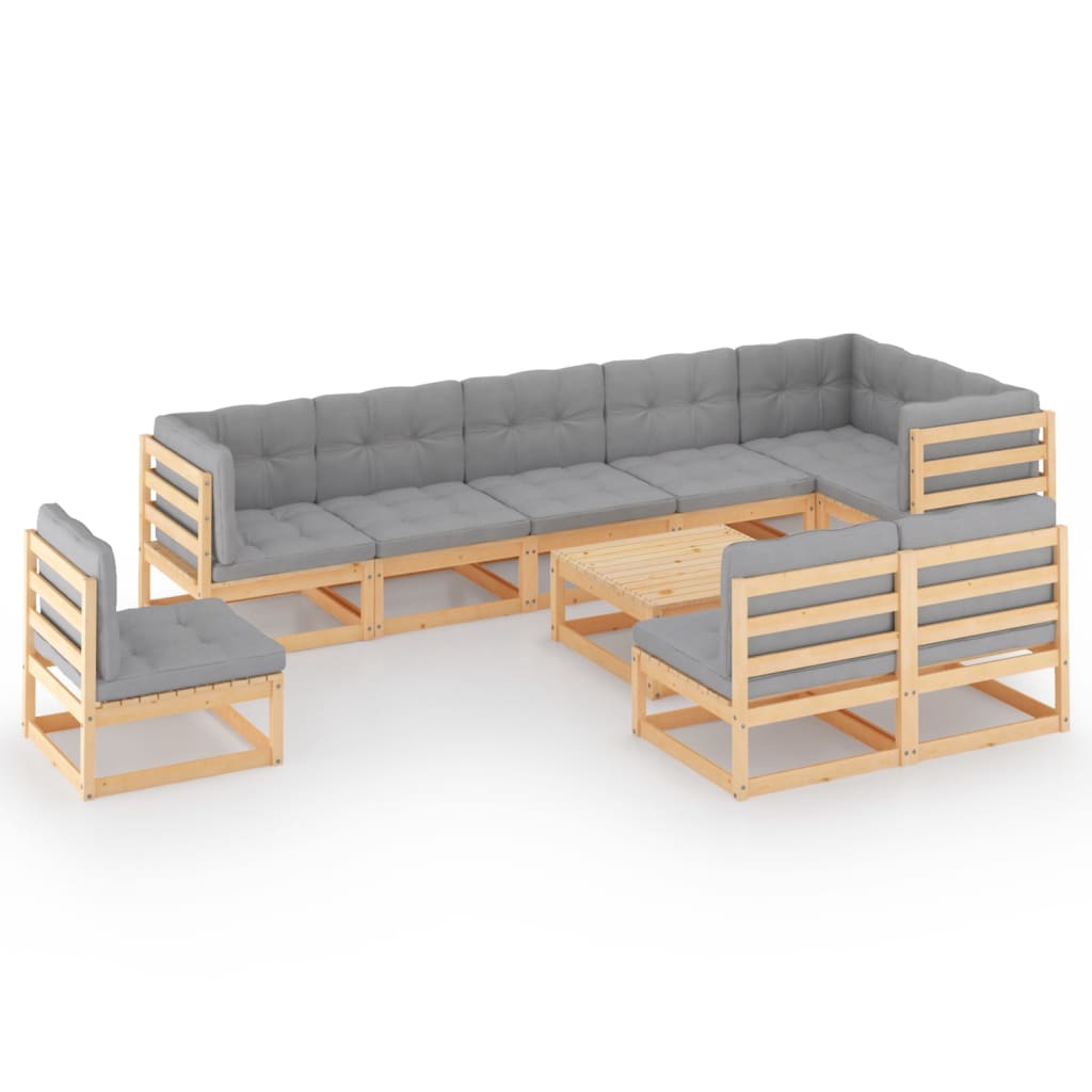 8720286477922_a_en_hd_1 vidaXL 10 Piece Garden Lounge Set with Cushions Solid Pinewood - Image 2
