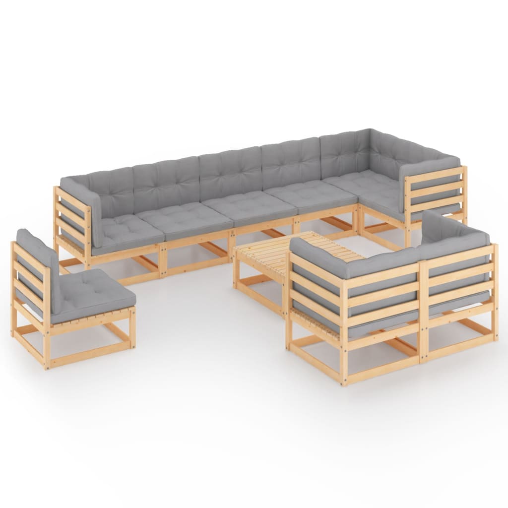 8720286478325_a_en_hd_1 vidaXL 10 Piece Garden Lounge Set with Cushions Solid Pinewood - Image 2