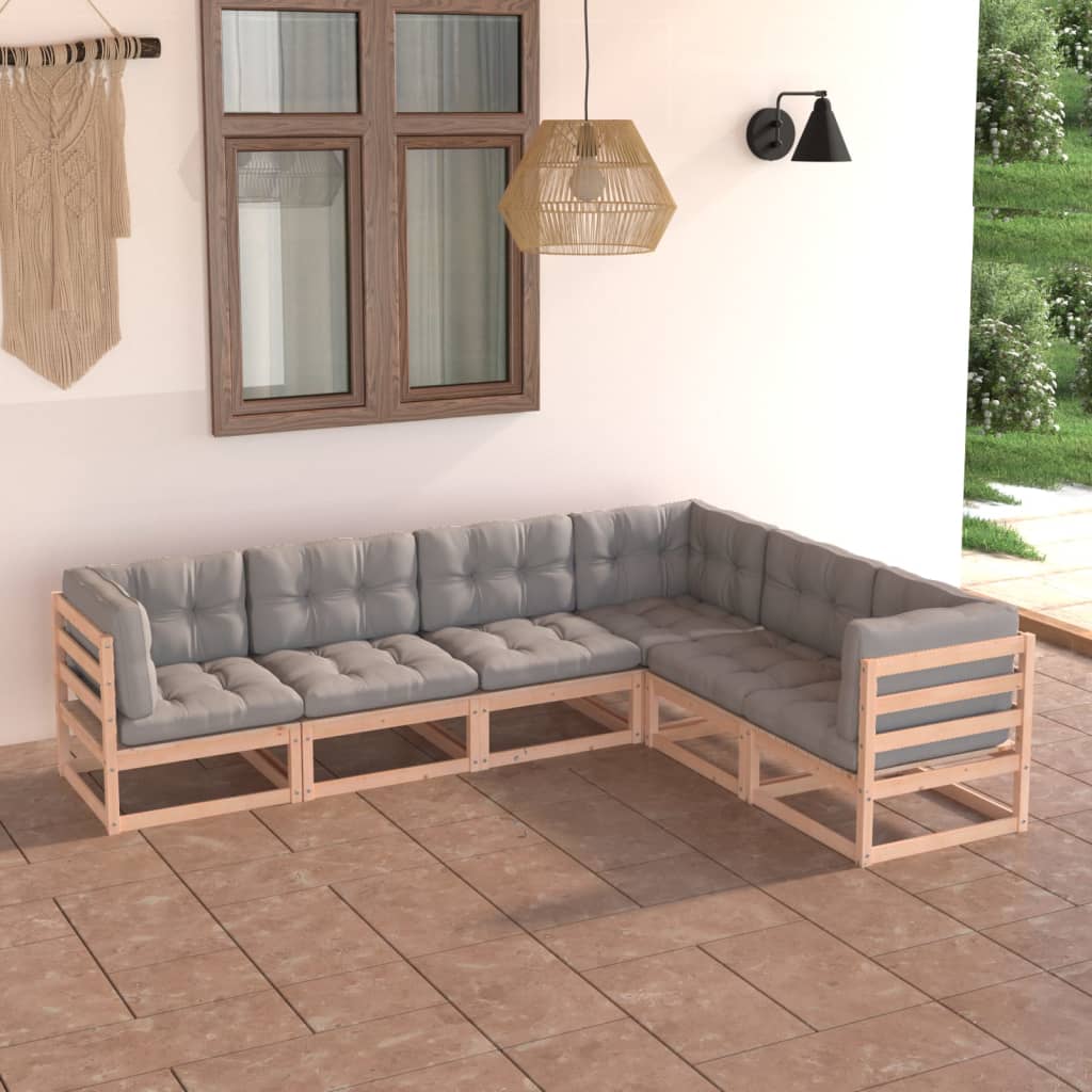 8720286478875_m_en_hd_1 vidaXL 6 Piece Garden Lounge Set with Cushions Solid Pinewood - Image 1