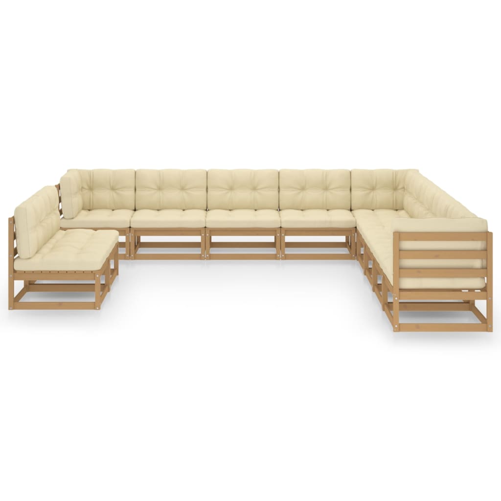 8720286480304_g_en_hd_1 vidaXL 11 Piece Garden Lounge Set&Cushions Honey Brown Solid Pinewood - Image 2