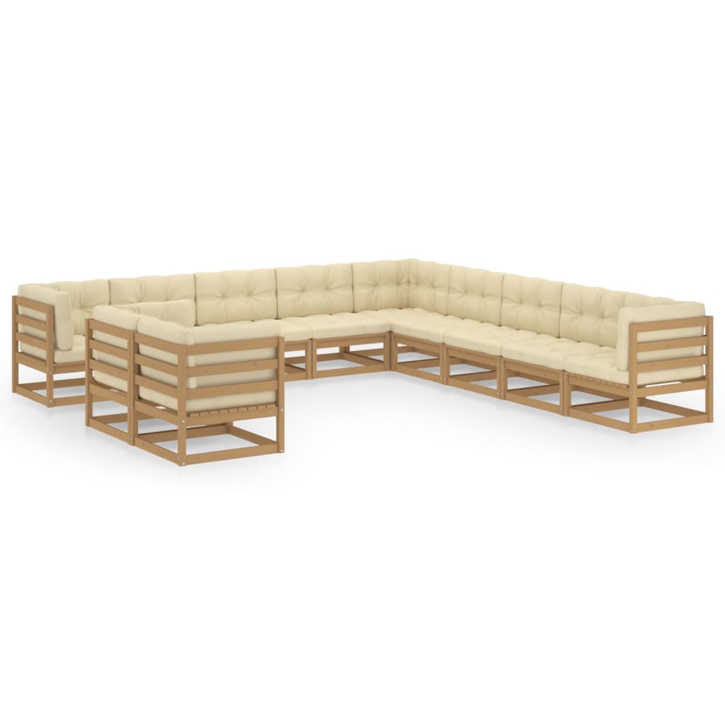 8720286480908_a_en_hd_1 vidaXL 11 Piece Garden Lounge Set&Cushions Honey Brown Solid Pinewood - Image 2