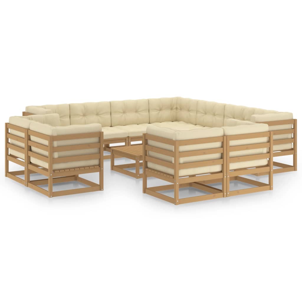 8720286481059_a_en_hd_1 vidaXL 12 Piece Garden Lounge Set&Cushions Honey Brown Solid Pinewood - Image 2