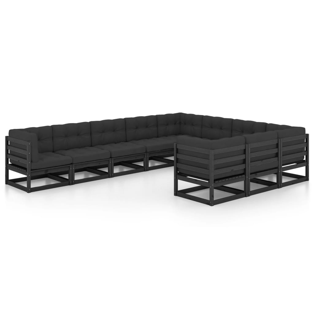 8720286481516_a_en_hd_1 vidaXL 10 Piece Garden Lounge Set with Cushions Black Solid Pinewood - Image 2