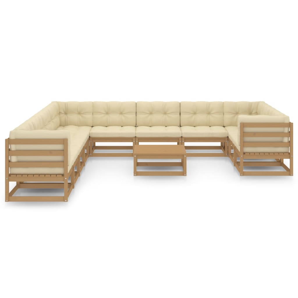 8720286481752_g_en_hd_1 vidaXL 12 Piece Garden Lounge Set&Cushions Honey Brown Solid Pinewood - Image 2