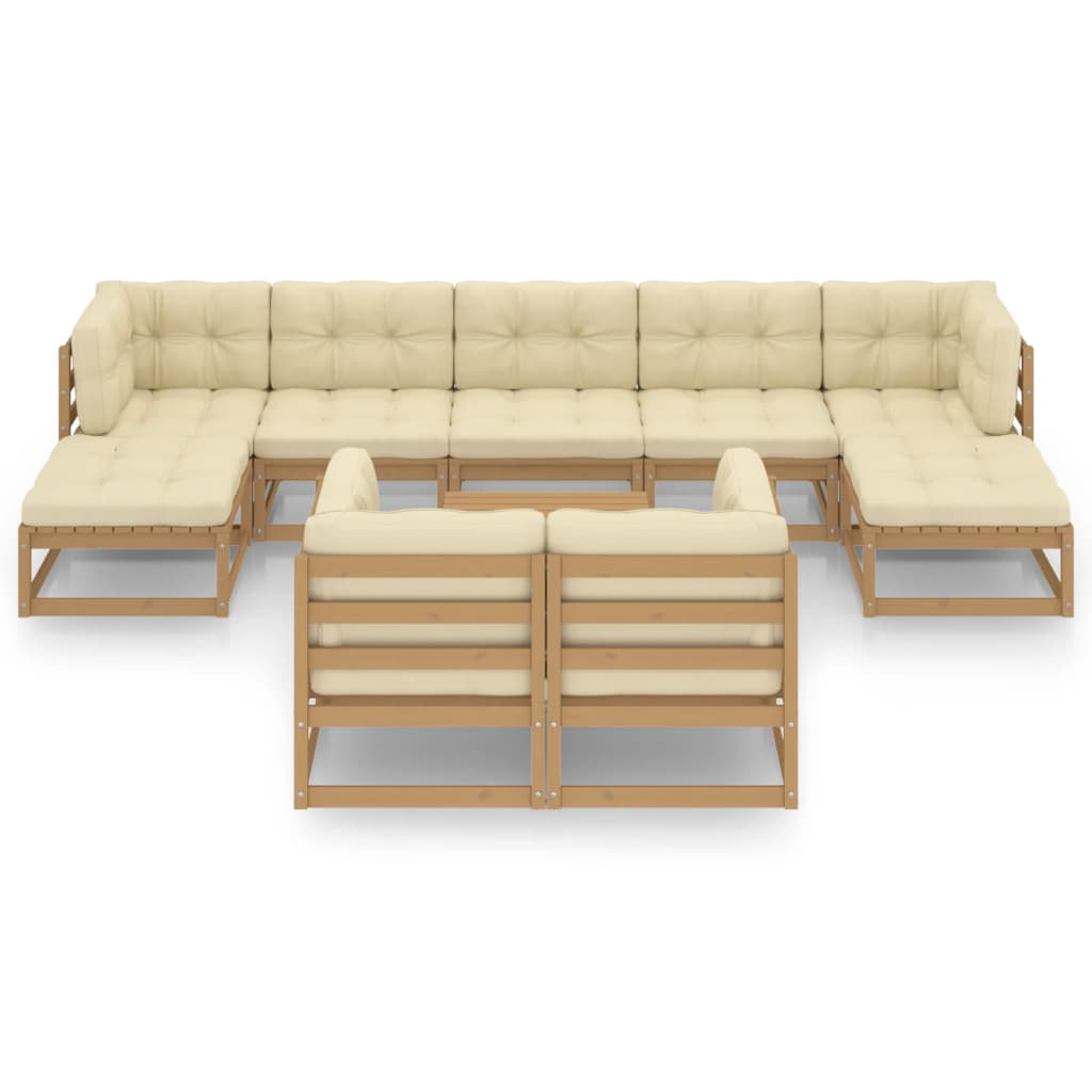 8720286482650_g_en_hd_1 vidaXL 10 Piece Garden Lounge Set&Cushions Honey Brown Solid Pinewood - Image 3