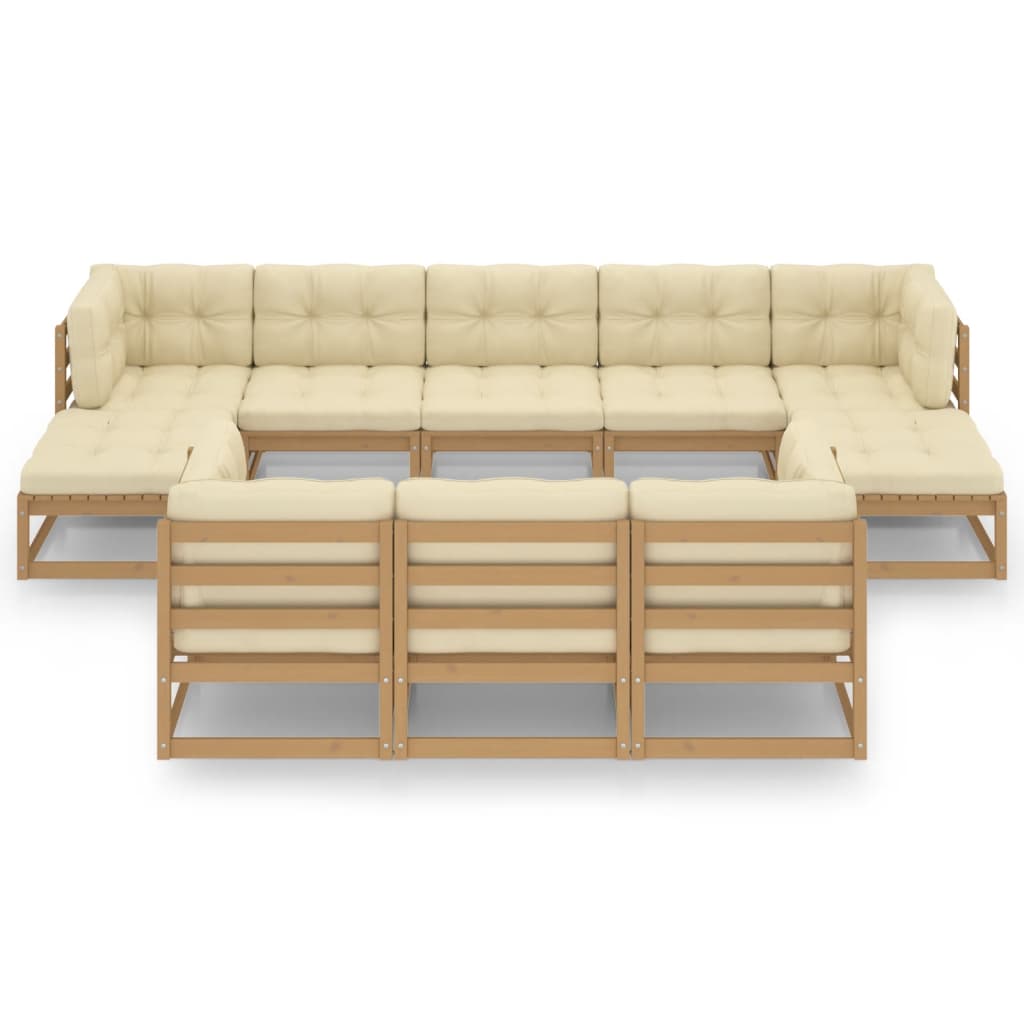 8720286482704_g_en_hd_1 vidaXL 10 Piece Garden Lounge Set&Cushions Honey Brown Solid Pinewood - Image 3
