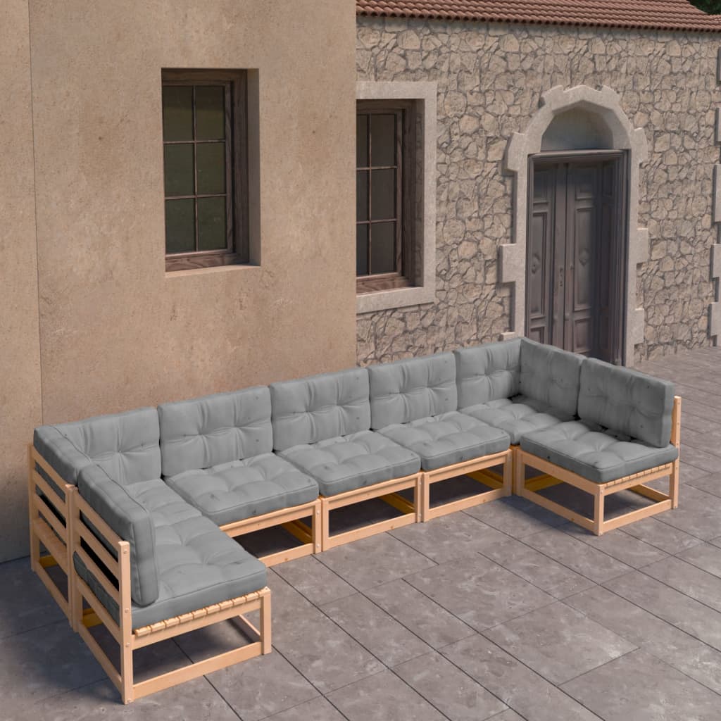 8720286482872_m_en_hd_1 vidaXL 7 Piece Garden Lounge Set with Cushions Solid Pinewood - Image 1