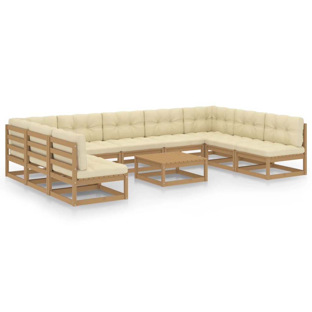 8720286483053_a_en_hd_1 vidaXL 10 Piece Garden Lounge Set&Cushions Honey Brown Solid Pinewood - Image 2