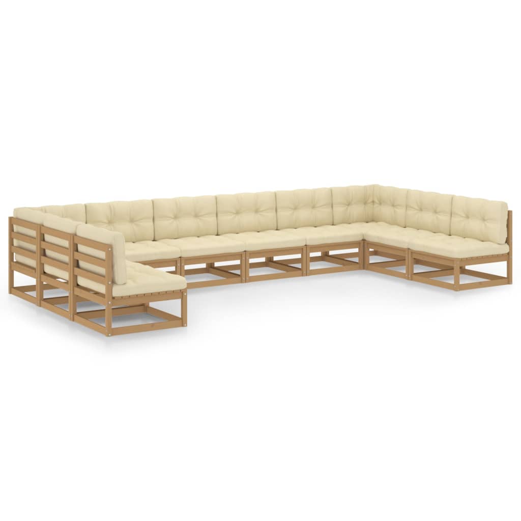 8720286483107_a_en_hd_1 vidaXL 10 Piece Garden Lounge Set&Cushions Honey Brown Solid Pinewood - Image 2