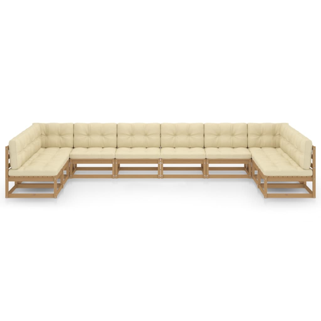 8720286483107_g_en_hd_1 vidaXL 10 Piece Garden Lounge Set&Cushions Honey Brown Solid Pinewood - Image 3