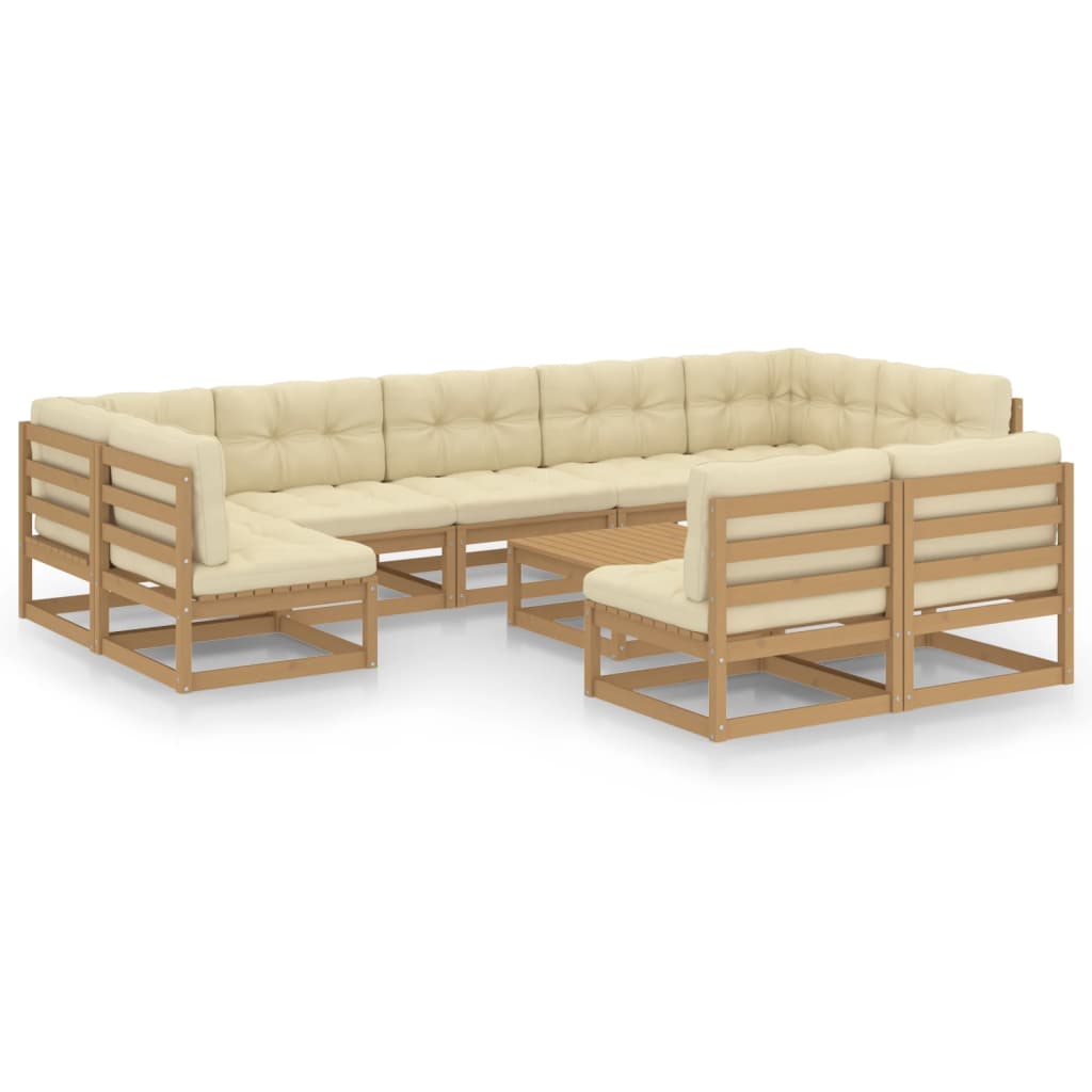 8720286483251_a_en_hd_1 vidaXL 10 Piece Garden Lounge Set&Cushions Honey Brown Solid Pinewood - Image 2