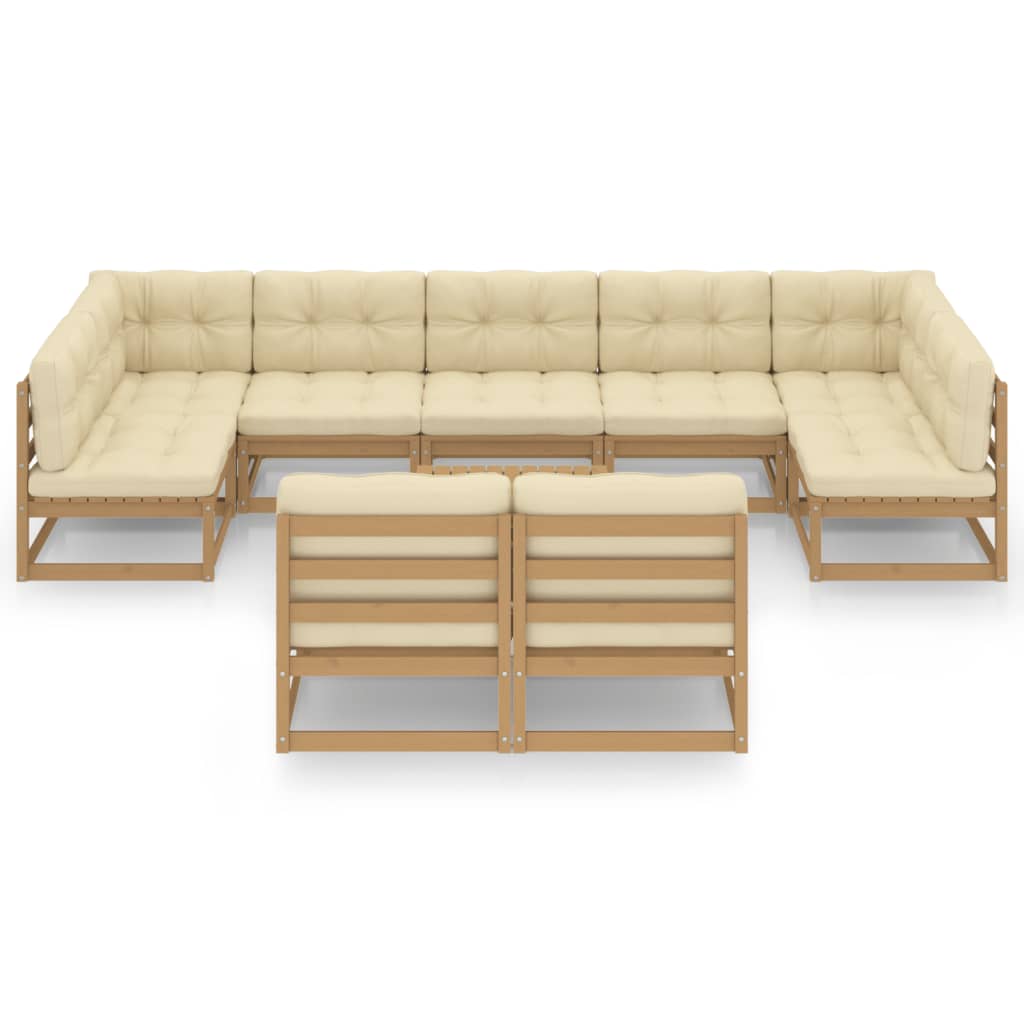 8720286483251_g_en_hd_1 vidaXL 10 Piece Garden Lounge Set&Cushions Honey Brown Solid Pinewood - Image 3