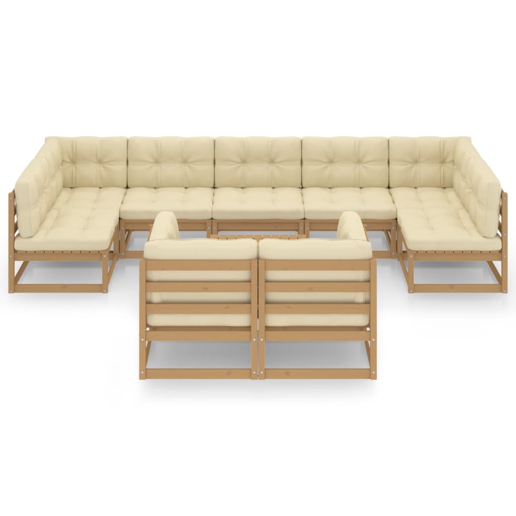 8720286483657_g_en_hd_1 vidaXL 10 Piece Garden Lounge Set&Cushions Honey Brown Solid Pinewood - Image 3