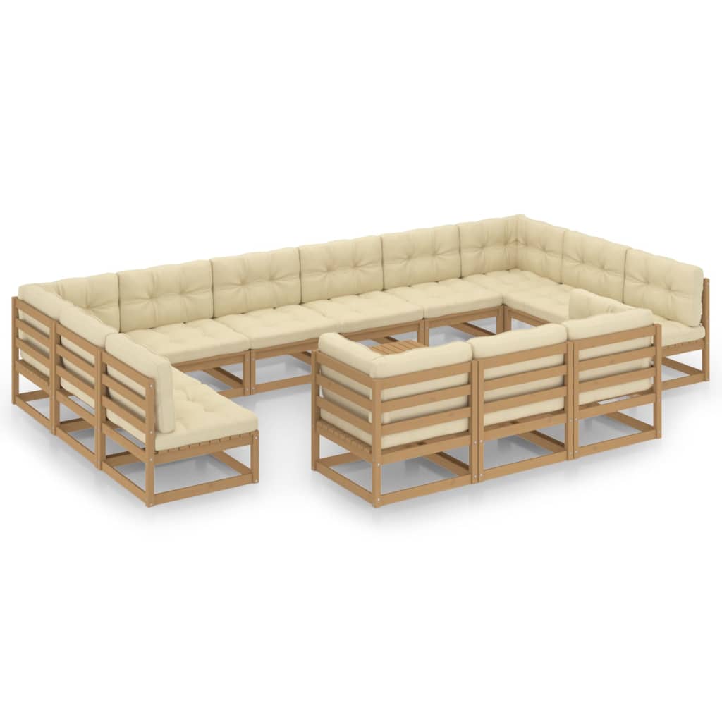 8720286483954_a_en_hd_1 vidaXL 14 Piece Garden Lounge Set&Cushions Honey Brown Solid Pinewood - Image 2