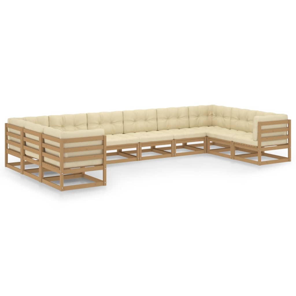 8720286484258_a_en_hd_1 vidaXL 10 Piece Garden Lounge Set&Cushions Honey Brown Solid Pinewood - Image 2