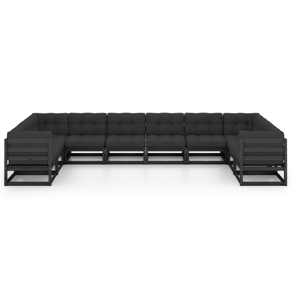 8720286484265_g_en_hd_1 vidaXL 10 Piece Garden Lounge Set with Cushions Black Solid Pinewood - Image 3
