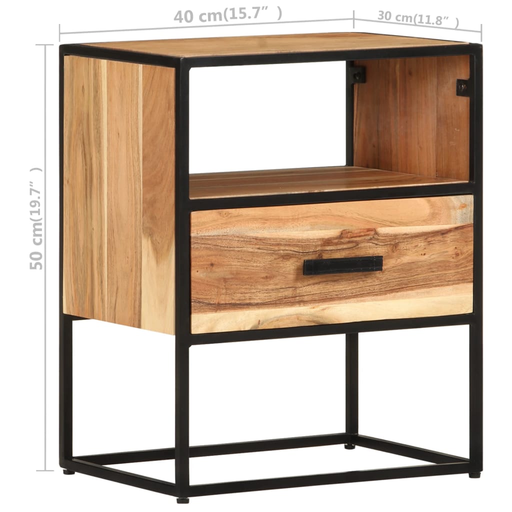 8720286485002_g_en_hd_7 vidaXL Bed Cabinet 40x30x50 cm Solid Acacia Wood - Image 8