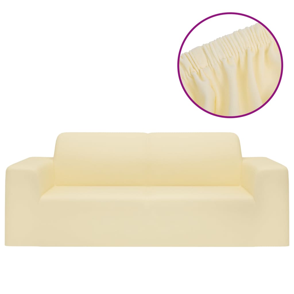 8720286492024_a_en_hd_1 vidaXL 2-Seater Stretch Couch Slipcover Cream Polyester Jersey - Image 2