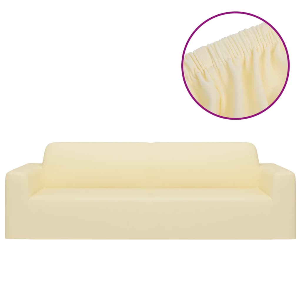 8720286492031_a_en_hd_1 vidaXL 3-Seater Stretch Couch Slipcover Cream Polyester Jersey - Image 2