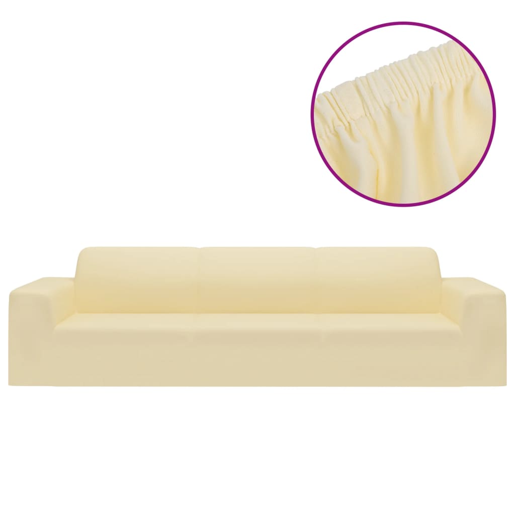 8720286492048_a_en_hd_1 vidaXL 4-Seater Stretch Couch Slipcover Cream Polyester Jersey - Image 2