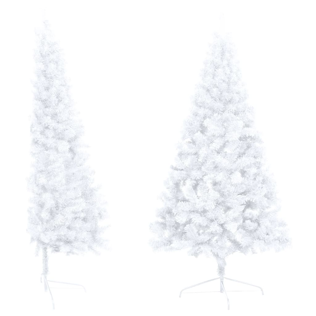 8720286494844_g_en_hd_2 vidaXL Artificial Half Pre-lit Christmas Tree with Stand White 150 cm PVC - Image 3