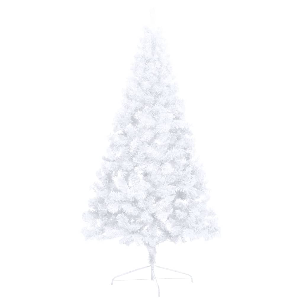 8720286494844_g_en_hd_4 vidaXL Artificial Half Pre-lit Christmas Tree with Stand White 150 cm PVC - Image 5