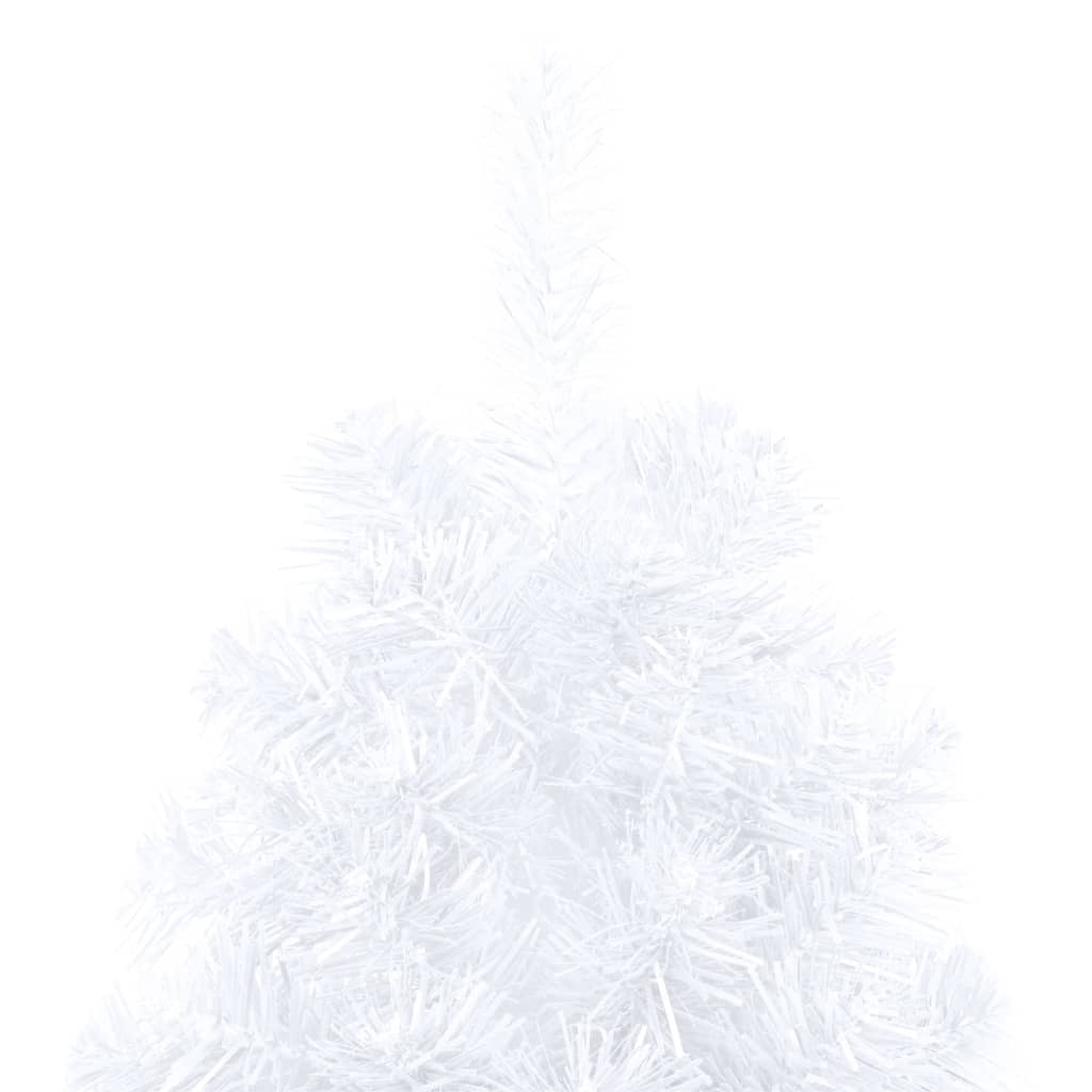 8720286494844_g_en_hd_5 vidaXL Artificial Half Pre-lit Christmas Tree with Stand White 150 cm PVC - Image 6