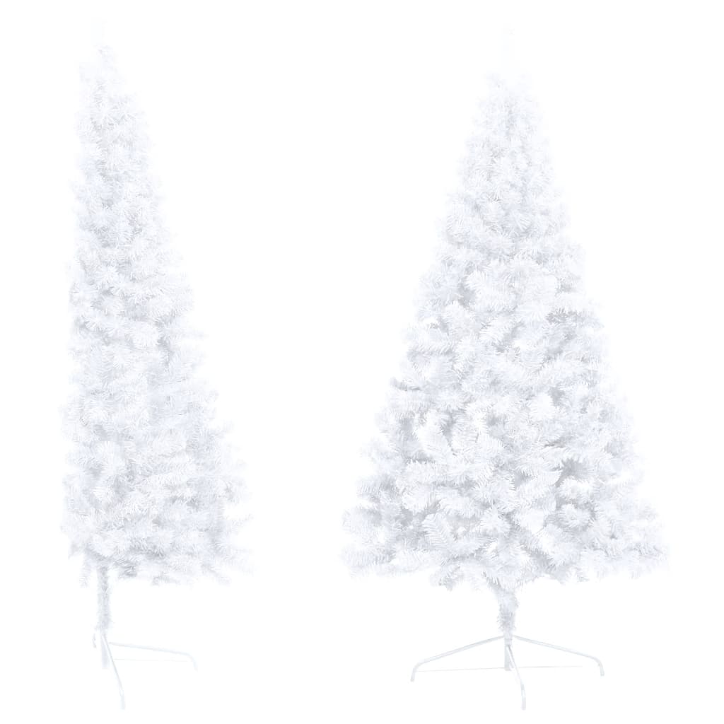 8720286494851_g_en_hd_2 vidaXL Artificial Half Pre-lit Christmas Tree with Stand White 180 cm PVC - Image 3