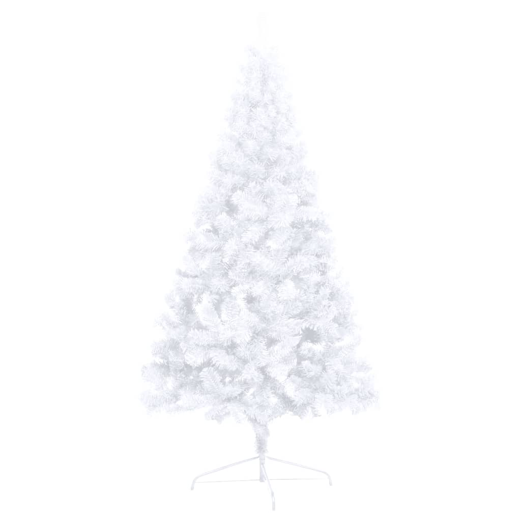 8720286494851_g_en_hd_4 vidaXL Artificial Half Pre-lit Christmas Tree with Stand White 180 cm PVC - Image 5