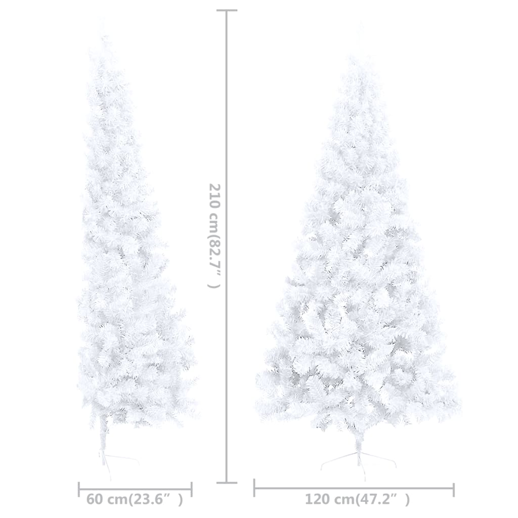 8720286494868_g_en_hd_9 vidaXL Artificial Half Pre-lit Christmas Tree with Stand White 210 cm PVC - Image 10