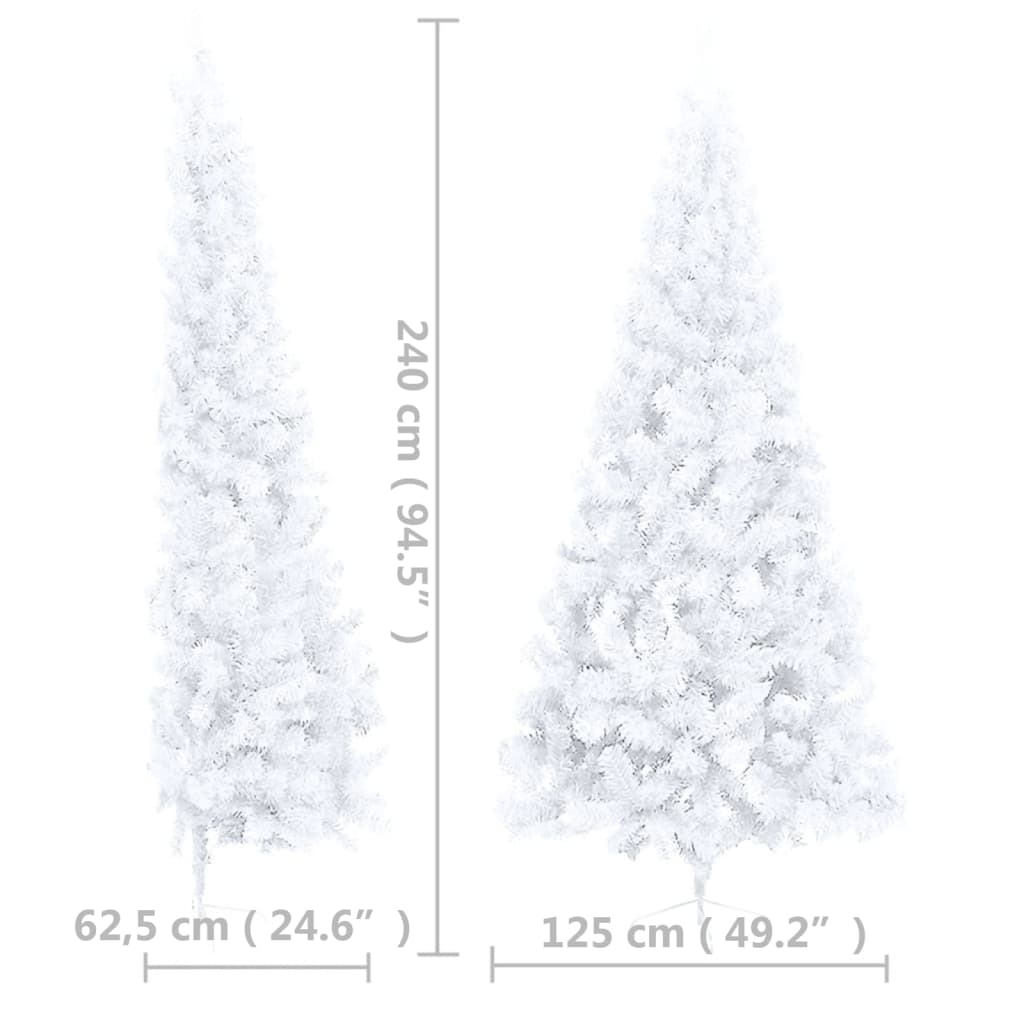 8720286494875_g_en_hd_9 vidaXL Artificial Half Pre-lit Christmas Tree with Stand White 240 cm PVC - Image 10