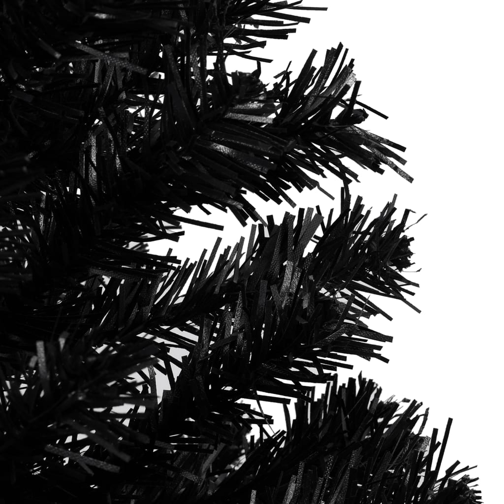 8720286495032_g_en_hd_2 vidaXL Artificial Pre-lit Christmas Tree with Stand Black 120 cm PVC - Image 3