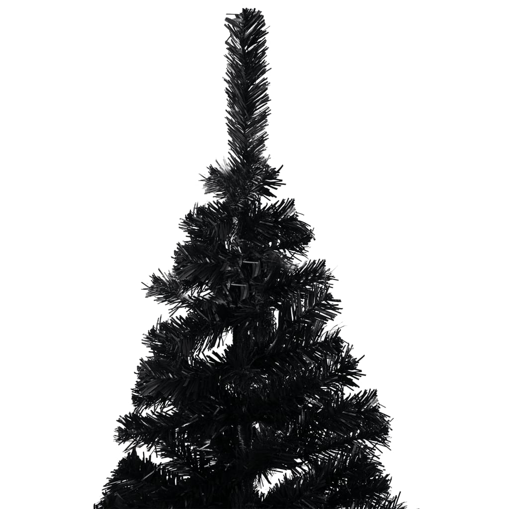8720286495032_g_en_hd_3 vidaXL Artificial Pre-lit Christmas Tree with Stand Black 120 cm PVC - Image 4
