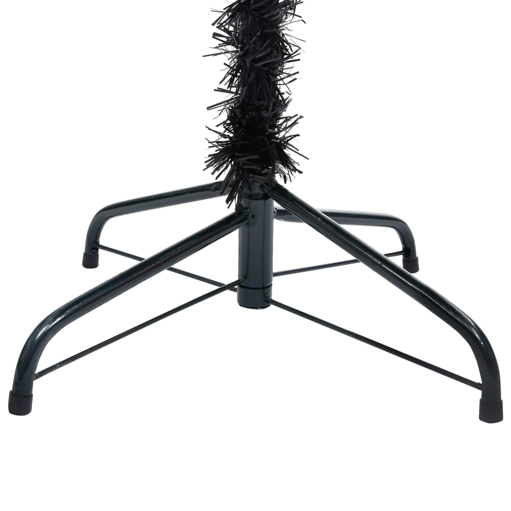 8720286495032_g_en_hd_4 vidaXL Artificial Pre-lit Christmas Tree with Stand Black 120 cm PVC - Image 5
