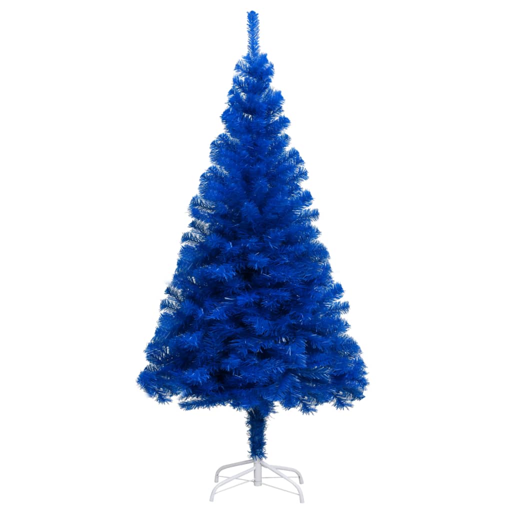 8720286495117_g_en_hd_1 vidaXL Artificial Pre-lit Christmas Tree with Stand Blue 210 cm PVC - Image 2
