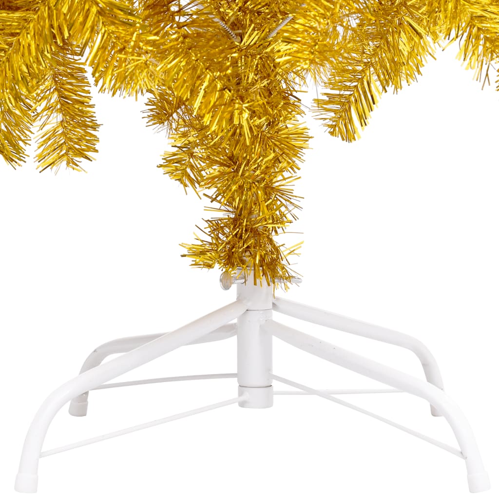 8720286495186_g_en_hd_4 vidaXL Artificial Pre-lit Christmas Tree with Stand Gold 120 cm PET - Image 5