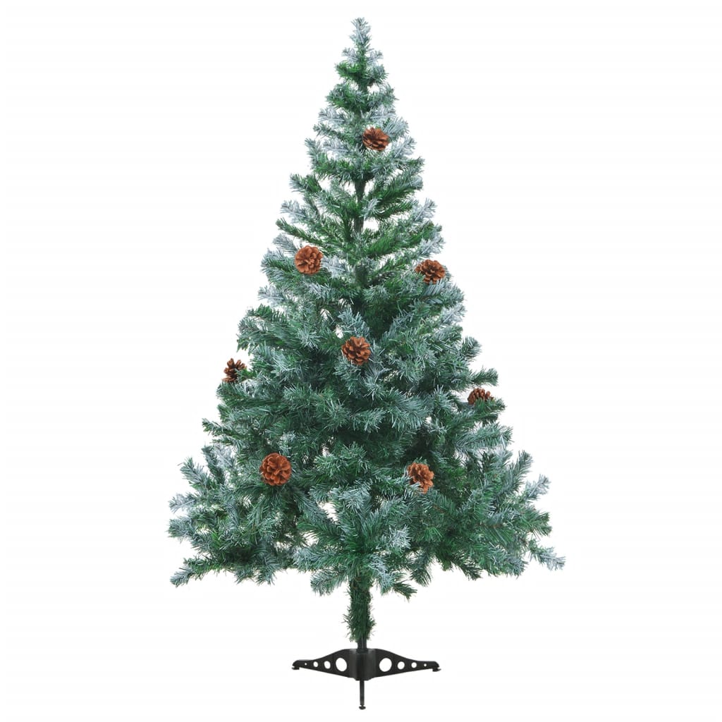 8720286495285_g_en_hd_2 vidaXL Frosted Pre-lit Christmas Tree with Pinecones 150 cm - Image 3