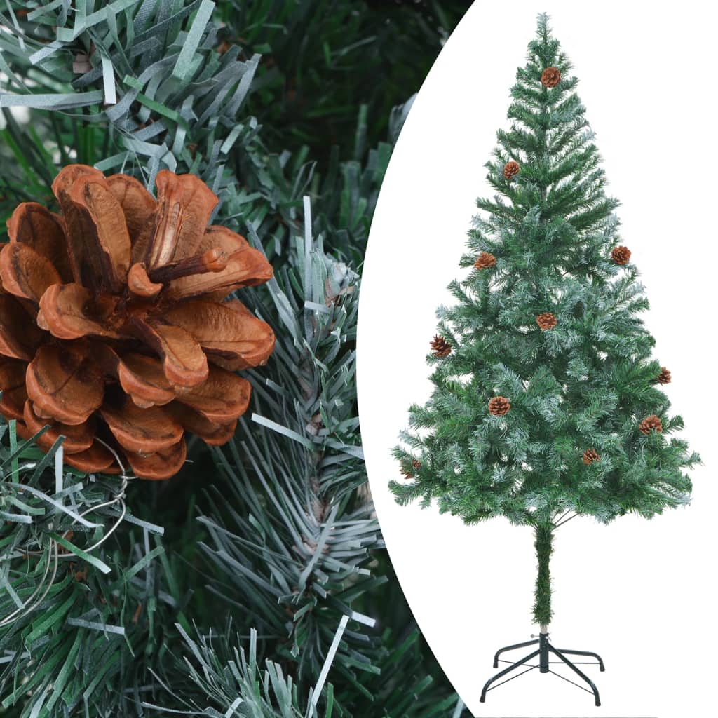 8720286495292_g_en_hd_1 vidaXL Artificial Pre-lit Christmas Tree with Pine Cones 180 cm - Image 2
