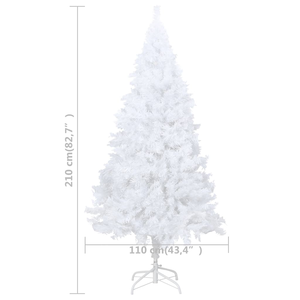 8720286495438_g_en_hd_8 vidaXL Artificial Pre-lit Christmas Tree with Thick Branches White 210 cm - Image 9