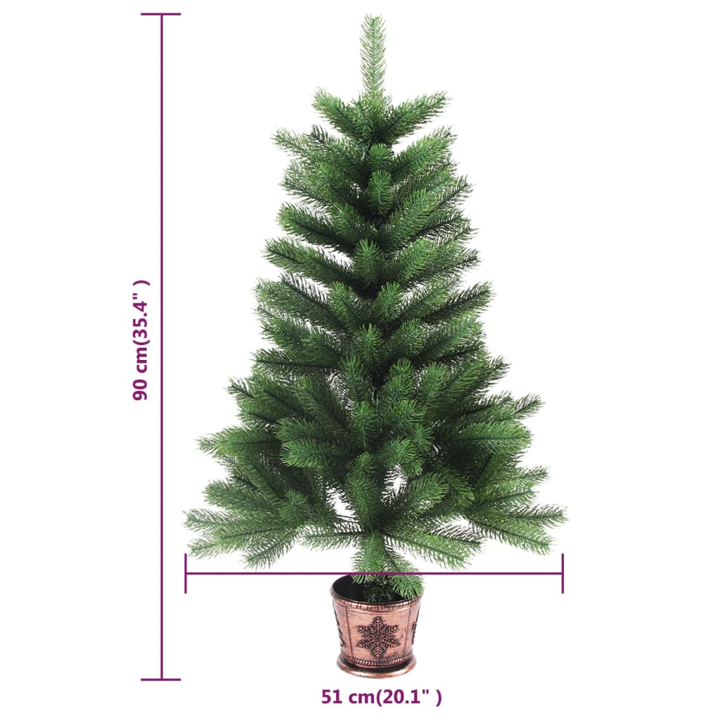 8720286495537_g_en_hd_7 vidaXL Artificial Pre-lit Christmas Tree 90 cm Green - Image 8