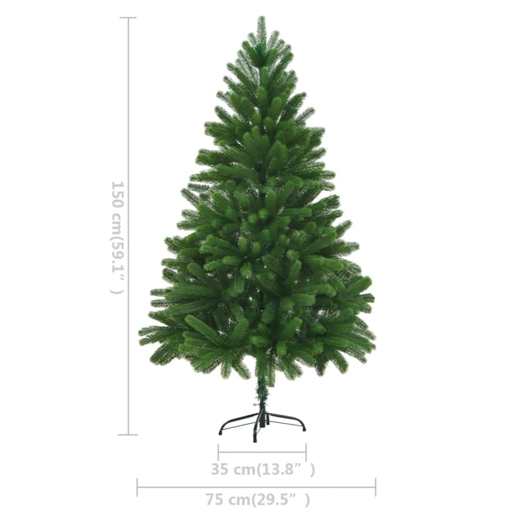 8720286495551_g_en_hd_6 vidaXL Artificial Pre-lit Christmas Tree 150 cm Green - Image 7