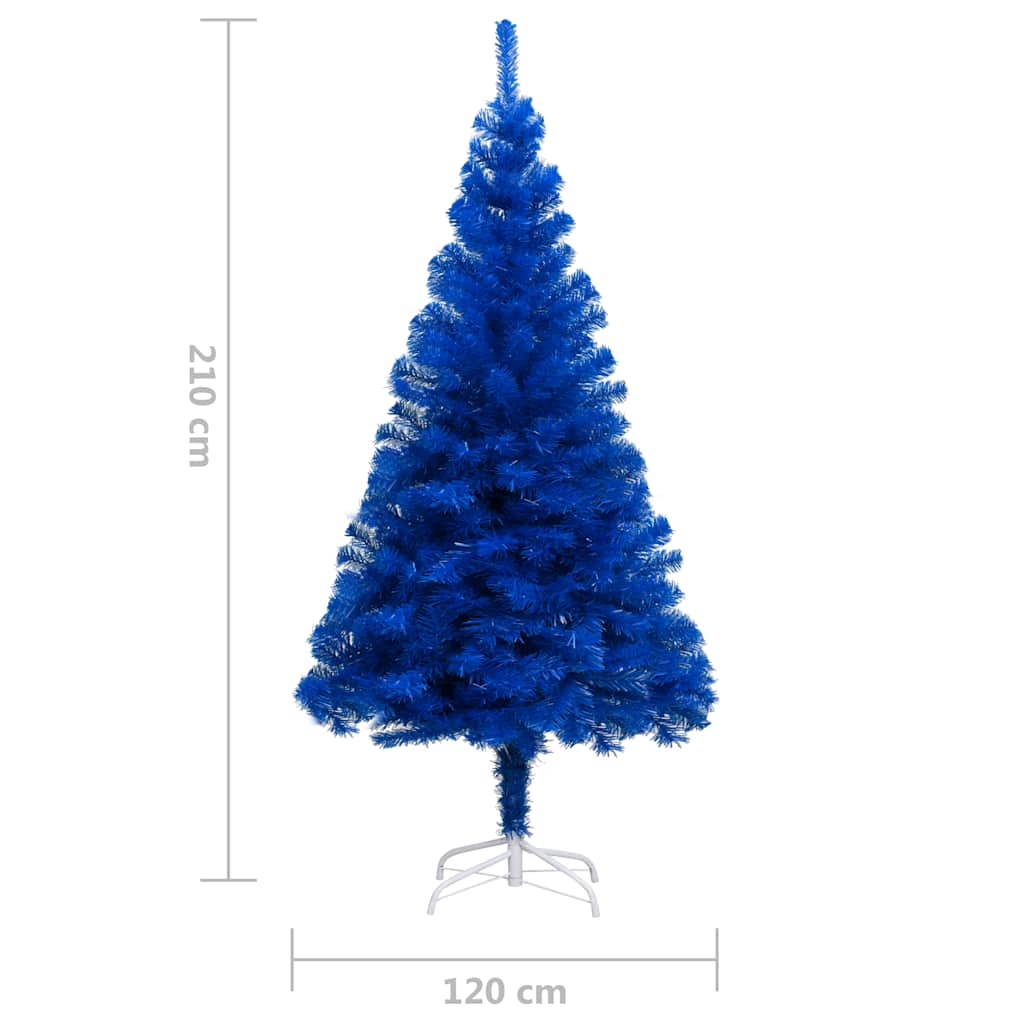 8720286497692_g_en_hd_12 vidaXL Artificial Pre-lit Christmas Tree with Ball Set Blue 210 cm PVC - Image 13