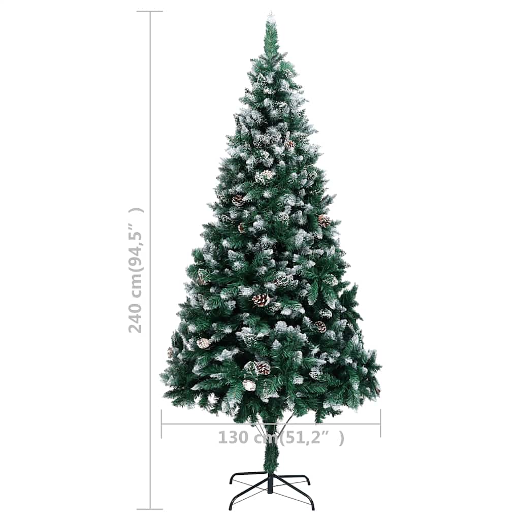 8720286497920_g_en_hd_12 vidaXL Artificial Pre-lit Christmas Tree with Ball Set&Pine Cones 240 cm - Image 13