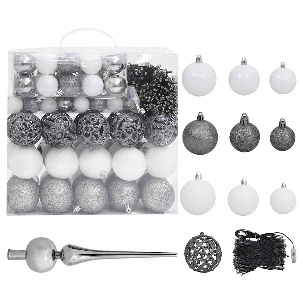 8720286497975_g_en_hd_3 vidaXL Artificial Pre-lit Christmas Tree with Ball Set Green 240 cm - Image 4