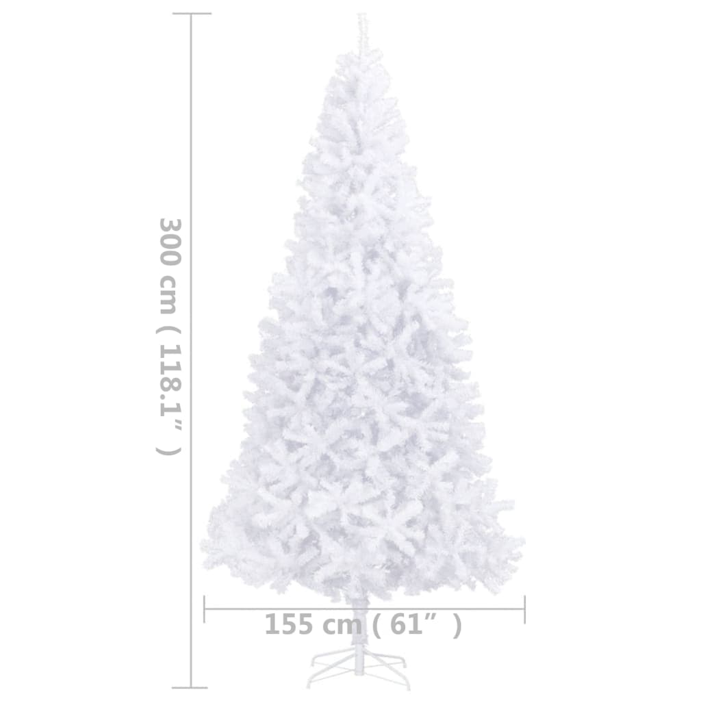 8720286498231_g_en_hd_5 vidaXL Artificial Pre-lit Christmas Tree 300 cm White - Image 6