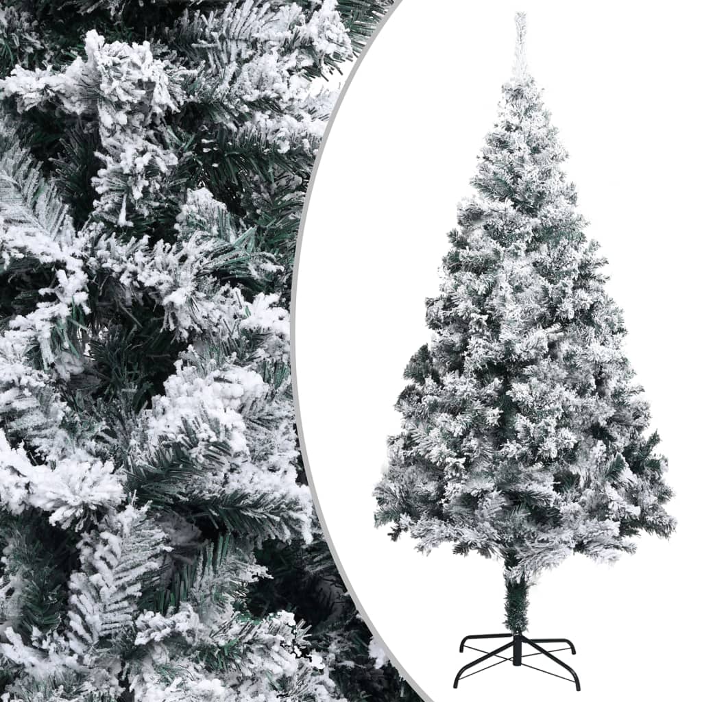 8720286498286_g_en_hd_1 vidaXL Artificial Pre-lit Christmas Tree with Flocked Snow Green 300 cm PVC - Image 2