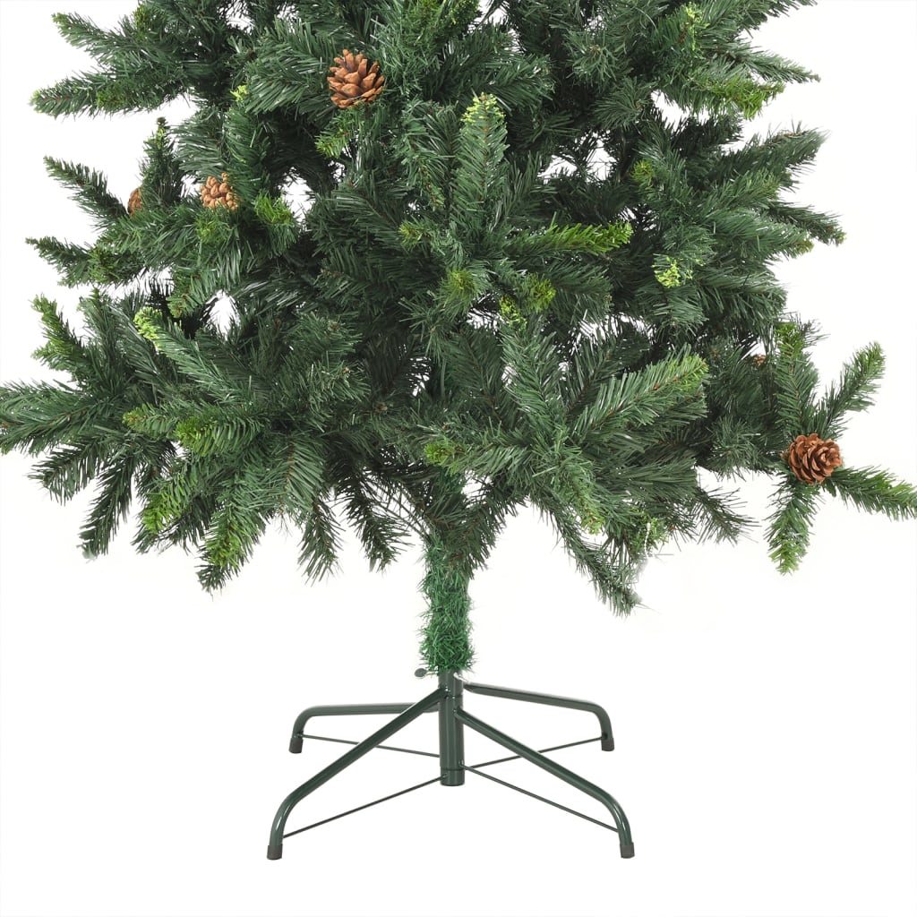 8720286498323_g_en_hd_7 vidaXL Artificial Pre-lit Christmas Tree with Pine Cones Green 210 cm - Image 8