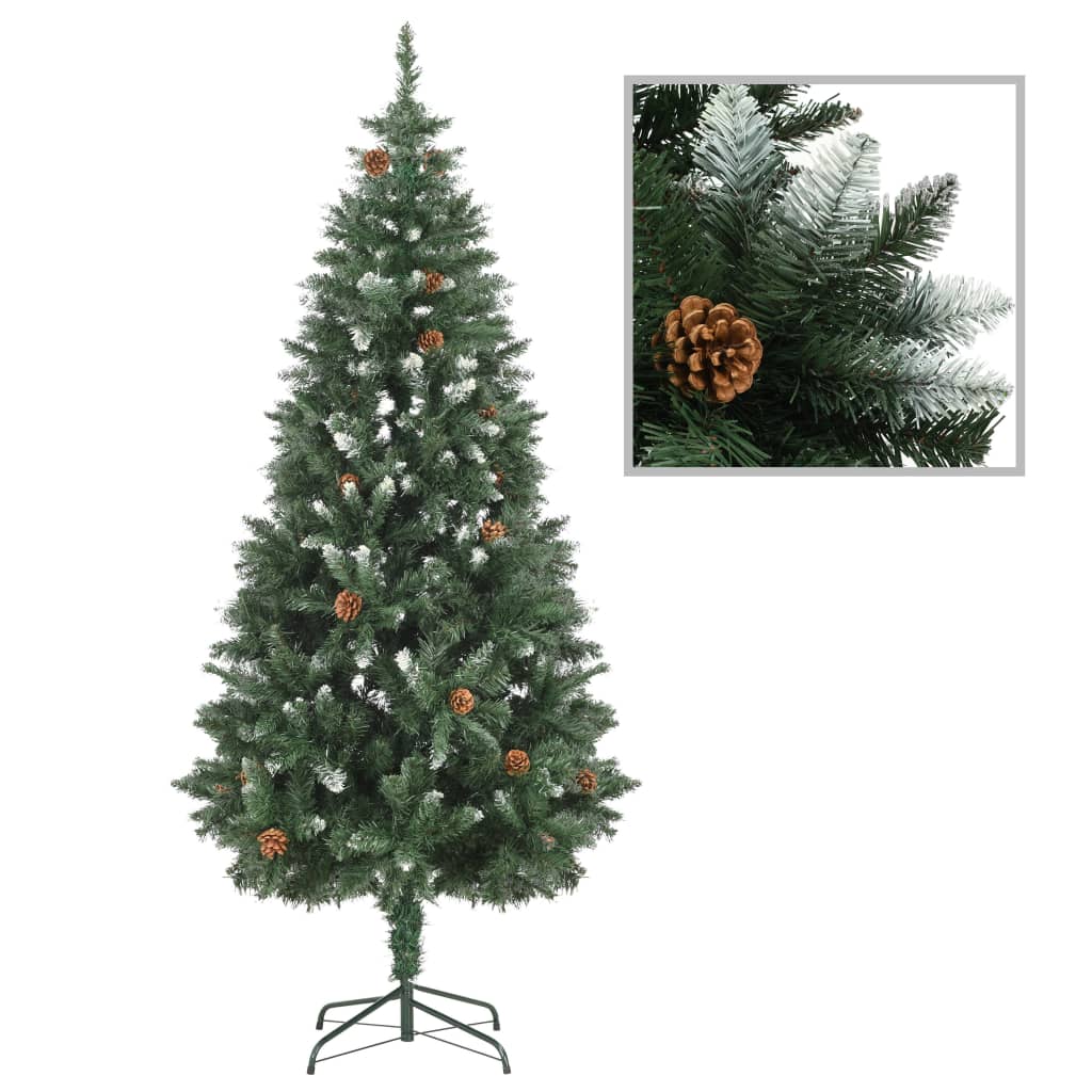8720286498347_g_en_hd_1 vidaXL Artificial Pre-lit Christmas Tree with Pine Cones 180 cm - Image 2