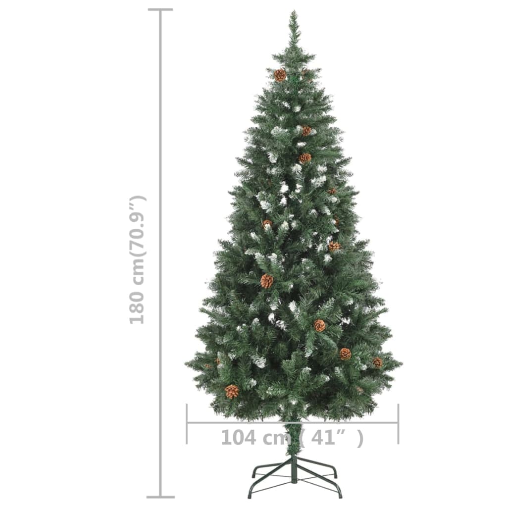 8720286498347_g_en_hd_8 vidaXL Artificial Pre-lit Christmas Tree with Pine Cones 180 cm - Image 9